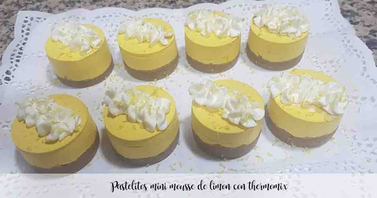 Pastelitos mini mousse de limon con thermomix