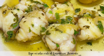 Rape en salsa verde al Varoma con Thermomix