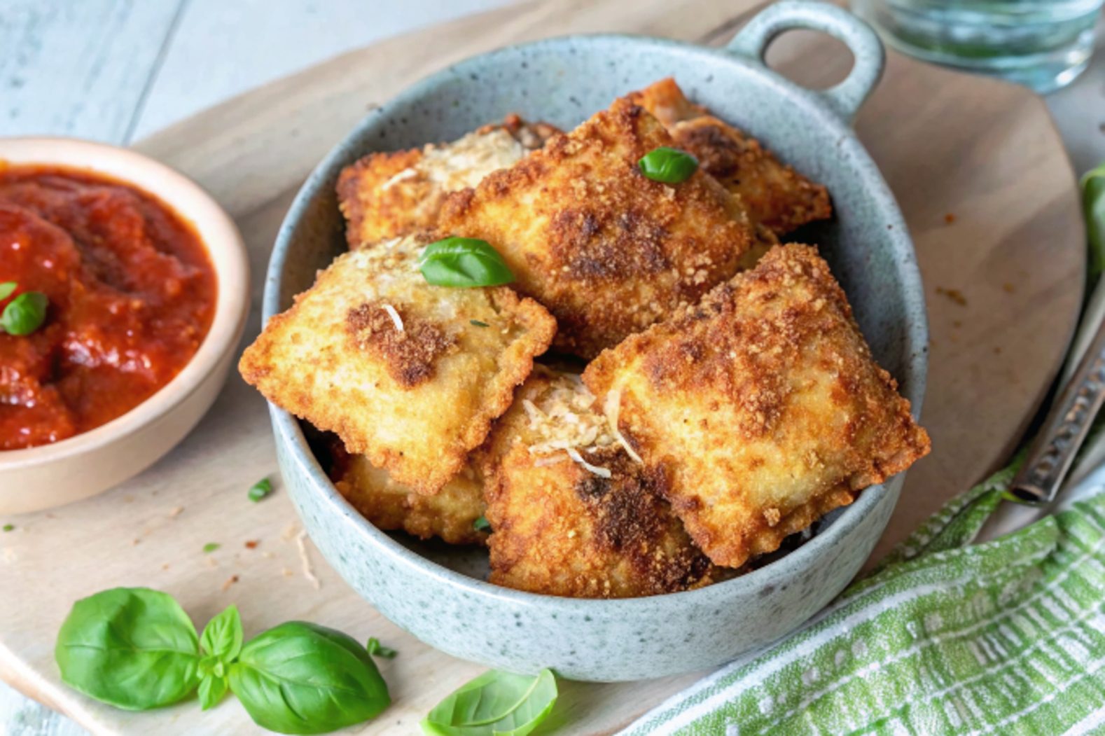 Raviolis empanados en freidora de aire - air fryer