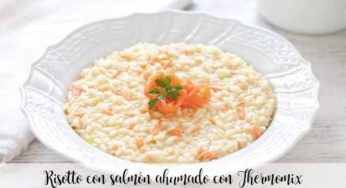 Risotto con salmón ahumado con Thermomix