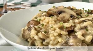 Risotto con setas a la cerveza con thermomix