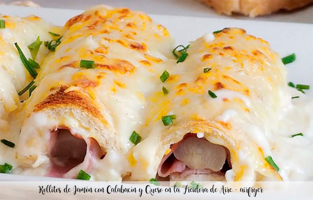 Rollitos De Jamón Con Calabacín Y Queso En La Freidora De Aire ...