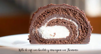 Rollo de café con chocolate y mascarpone con Thermomix