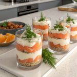 Verrine de salmón y queso blanco con thermomix