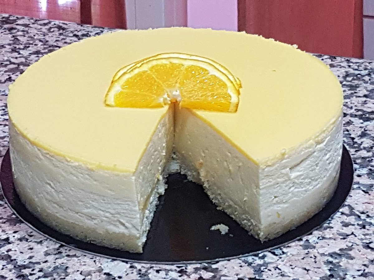 Tarta Babaroise de naranja con thermomix