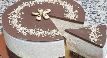 Tarta de Turron y chocolate con thermomix