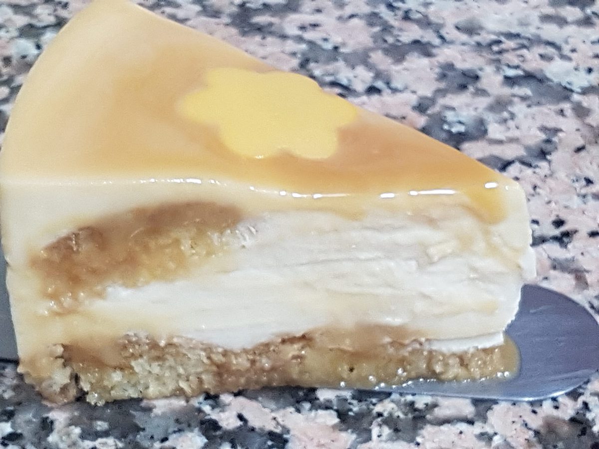 Tarta de queso con caramelo salado con thermomix