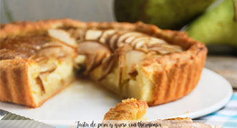 Tarta de pera y queso con thermomix