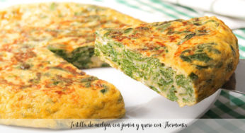 Tortilla de acelgas con jamón y queso con Thermomix