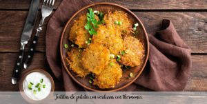 Tortitas de patata con verduras con thermomix