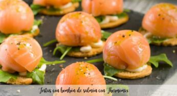 Tostas con bombón de salmón con Thermomix