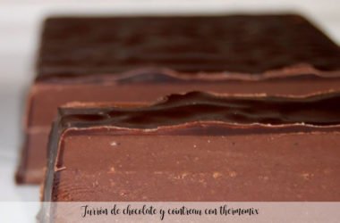 Turrón de chocolate y cointreau con thermomix