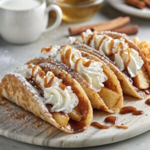 Tacos de Manzana tipo Apple Pie en Freidora de Aire