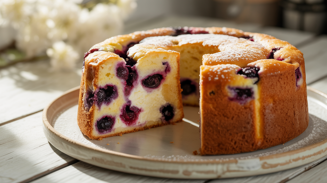 Bizcocho de Ricotta y Arándanos con freidora de aire