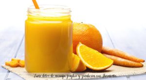 Zumo detox de naranja, jengibre y zanahorias con Thermomix