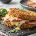 Crujiente de Berenjena Relleno de Queso y Pavo con Freidora de Aire