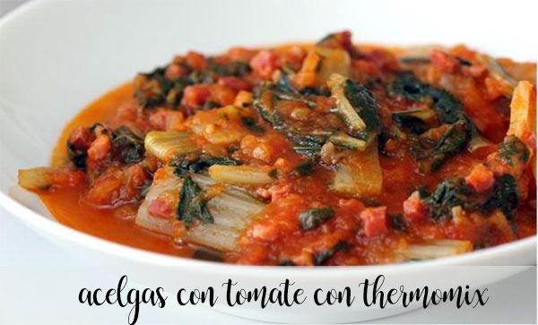 Acelgas con tomate con Thermomix Acelgas con tomate con Thermomix