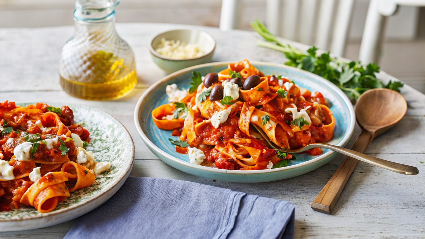 Pasta con tomate y pimiento asados en freidora de aire - air fryer