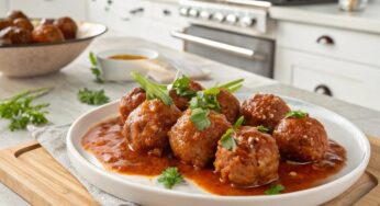 Albóndigas con salsa de vino tinto en Thermomix