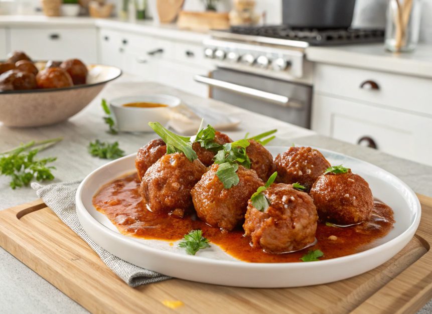 Albóndigas con salsa de vino tinto en Thermomix