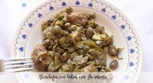 Alcachofas con habas con Thermomix