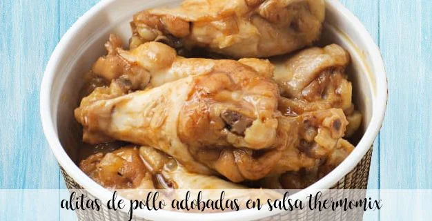 Alitas de pollo adobadas en salsa con thermomix