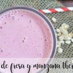 batido de fresa y manzana con thermomix