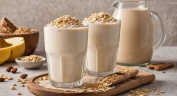 Batido de pera, plátano y avena con Thermomix