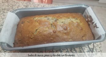 budin de nueces, pasas y chocolate con thermomix