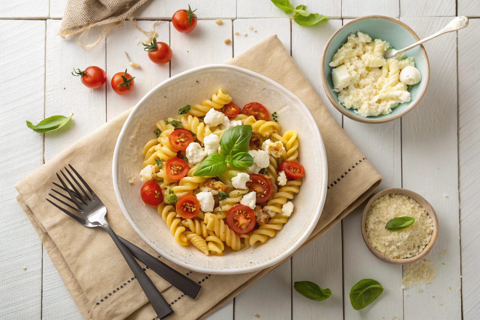 Macarrones al horno con queso feta en freidora de aire - air fryer
