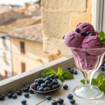 Helado casero de arándanos con Thermomix