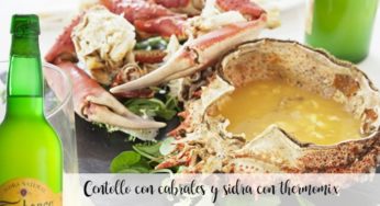 Centollo con cabrales y sidra con thermomix