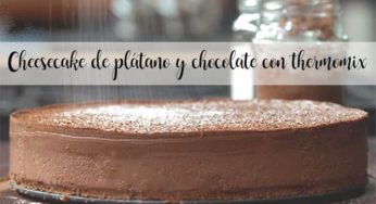 Cheesecake de plátano y chocolate con thermomix