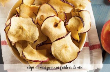 chips de manzana con freidora de aire