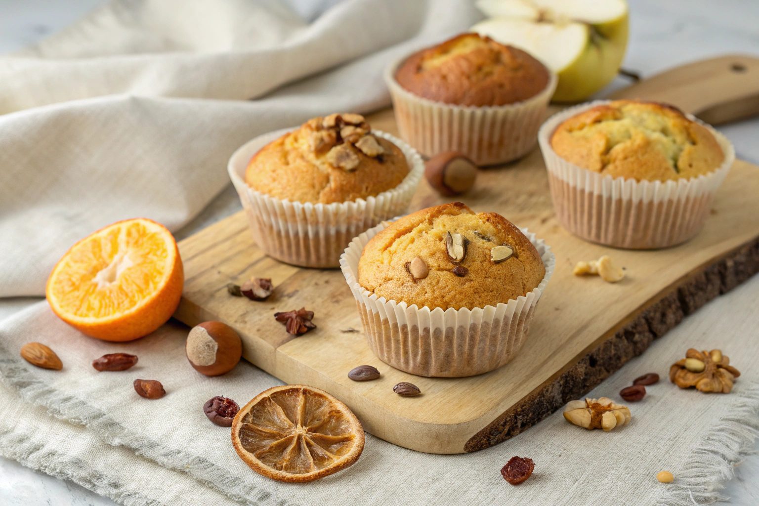 Muffins de avena y canela sin gluten en freidora de aire