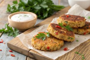 Tortitas de lentejas rojas crujientes con freidora de aire – airfryer