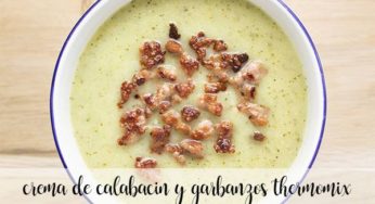 Crema de calabacín y garbanzos con thermomix