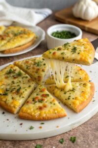 Pan de ajo con tortitas de maiz: snack crujiente y sabroso en freidora de aire
