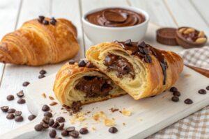 Croissants de Nutella con chispas de chocolate con freidora de aire
