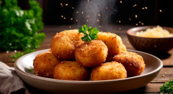 Croquetas de berenjena, queso rulo y nueces con Thermomix