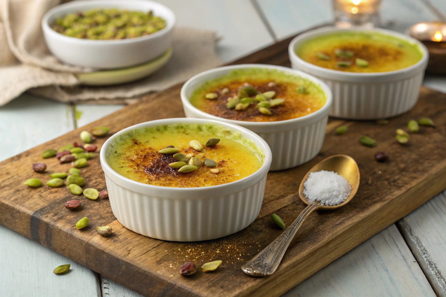 Crème Brûlée de Pistacho en Thermomix