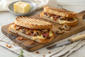 Paninis de setas y bacon con freidora de aire – airfryer