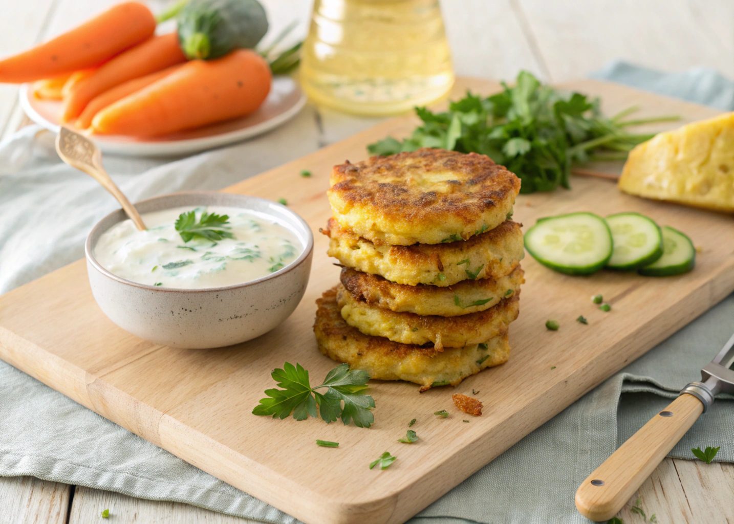 Rösti de verduras coloridas en freidora de aire - airfryer