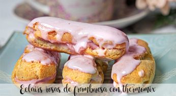 Eclairs rosas de frambuesa con thermomix