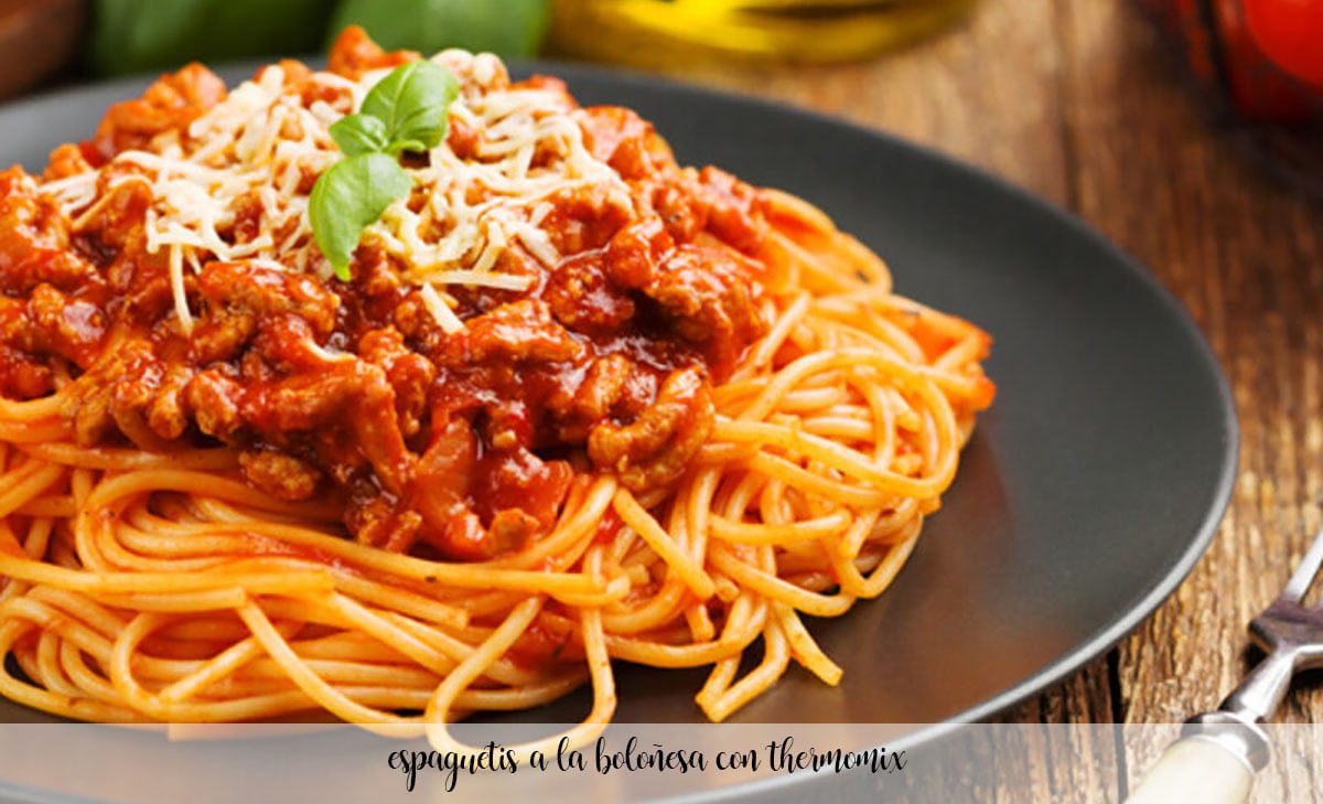 Espaguetis a la boloñesa  con thermomix