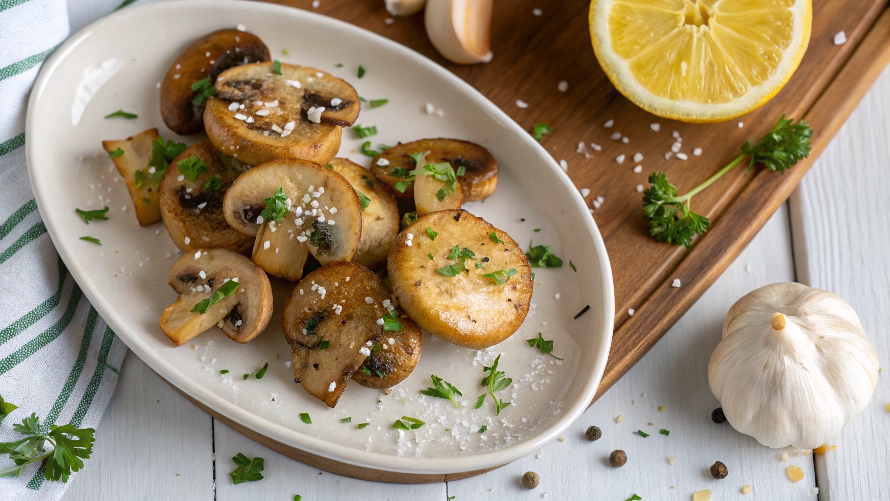 Setas a la plancha con freidora de aire - airfryer