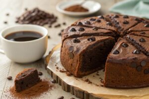 Bizcocho de chocolate en freidora de aire