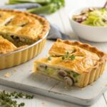 Pastel de Puerro y Champiñones Crujiente en Freidora de Aire