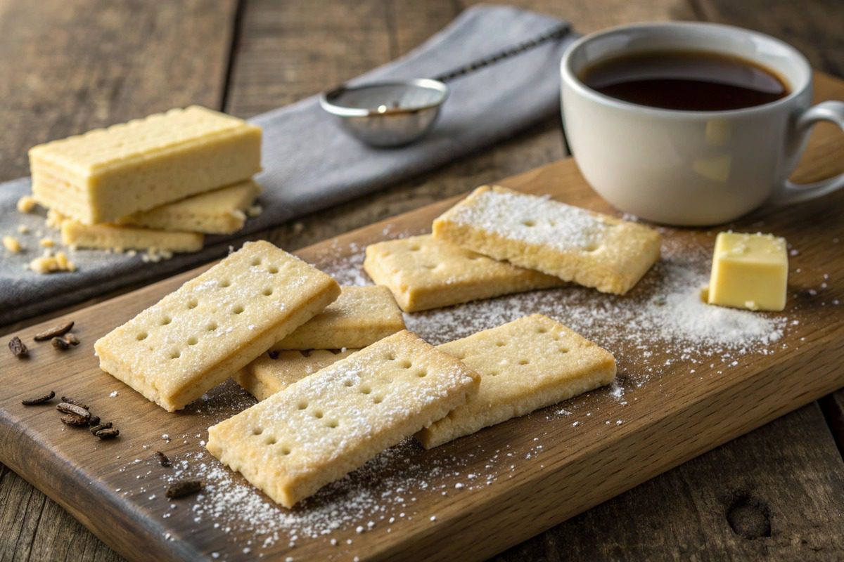 Galletas escocesas shortbread en freidora de aire