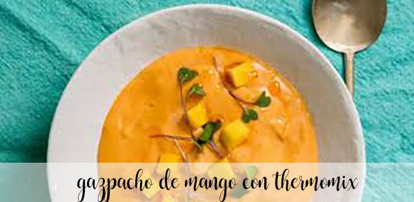 Gazpacho de mango con Thermomix